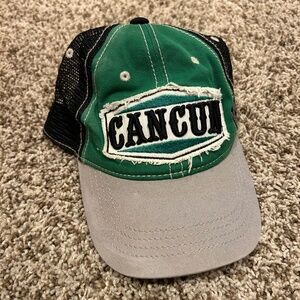 Banana Bay Cancun Mexico Trucker Hat Green Black Mesh